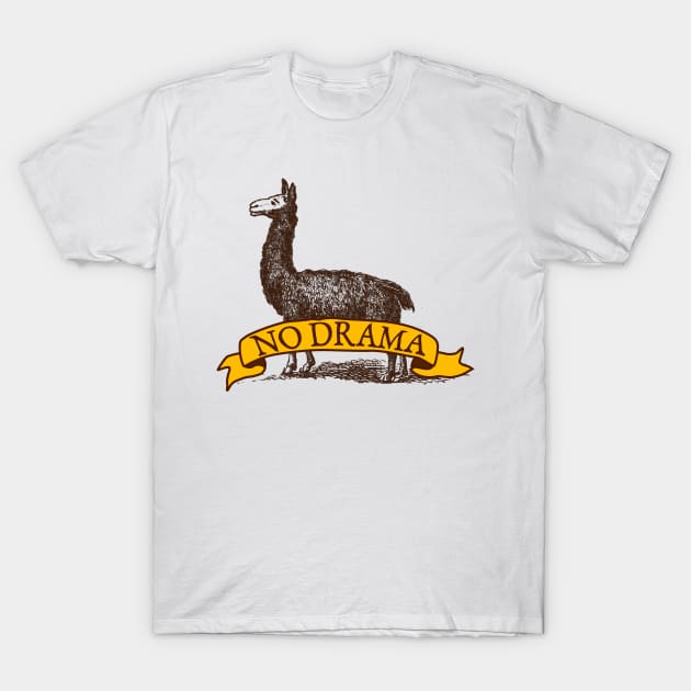 Vintage Llama No Drama cool design T-Shirt by olivergraham